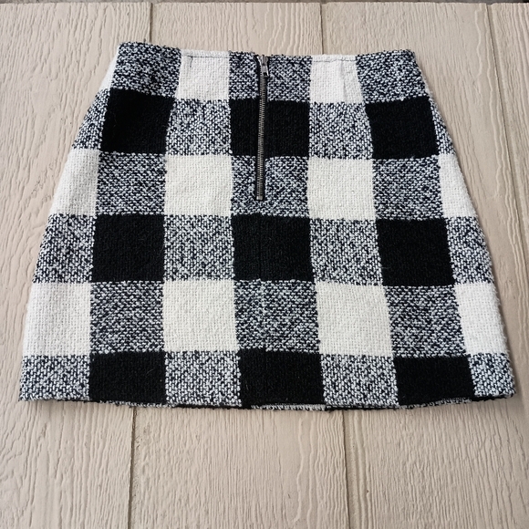 Forever 21 Black and White Checkered A-Line Skirt - Picture 1 of 7